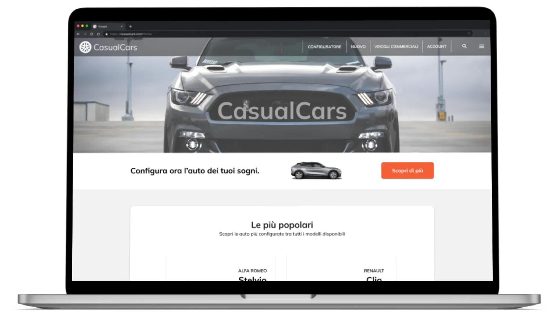 CasualCars brand identity and website design