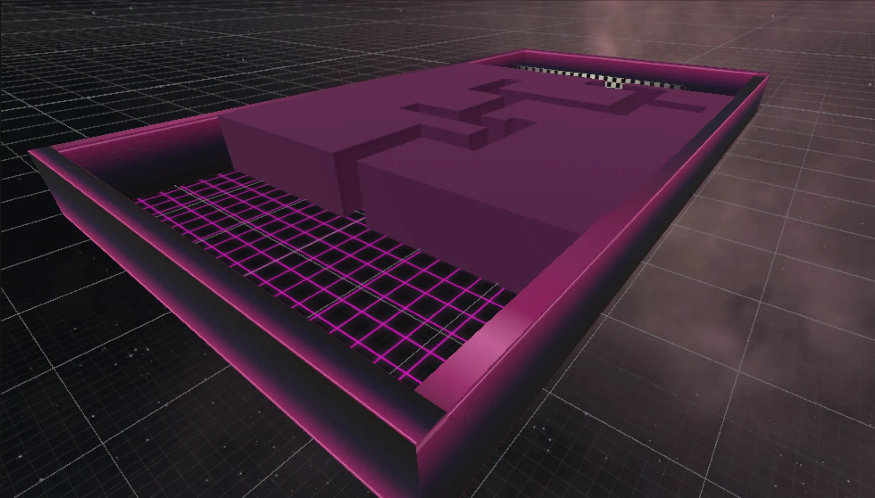 The maze seen from a top-down view